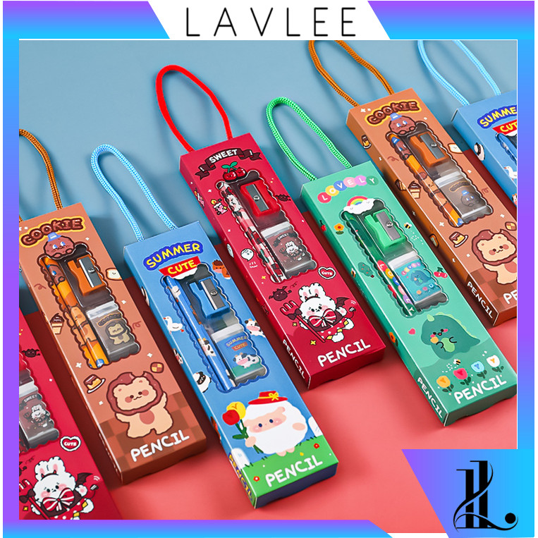 

Lavlee S5689 Stationery Set 5 in 1 / Set Alat Tulis Sekolah 5 in 1 Karakter Lucu / 5 Pcs Set Alat Tulis Pensil Motif Kartun Lucu