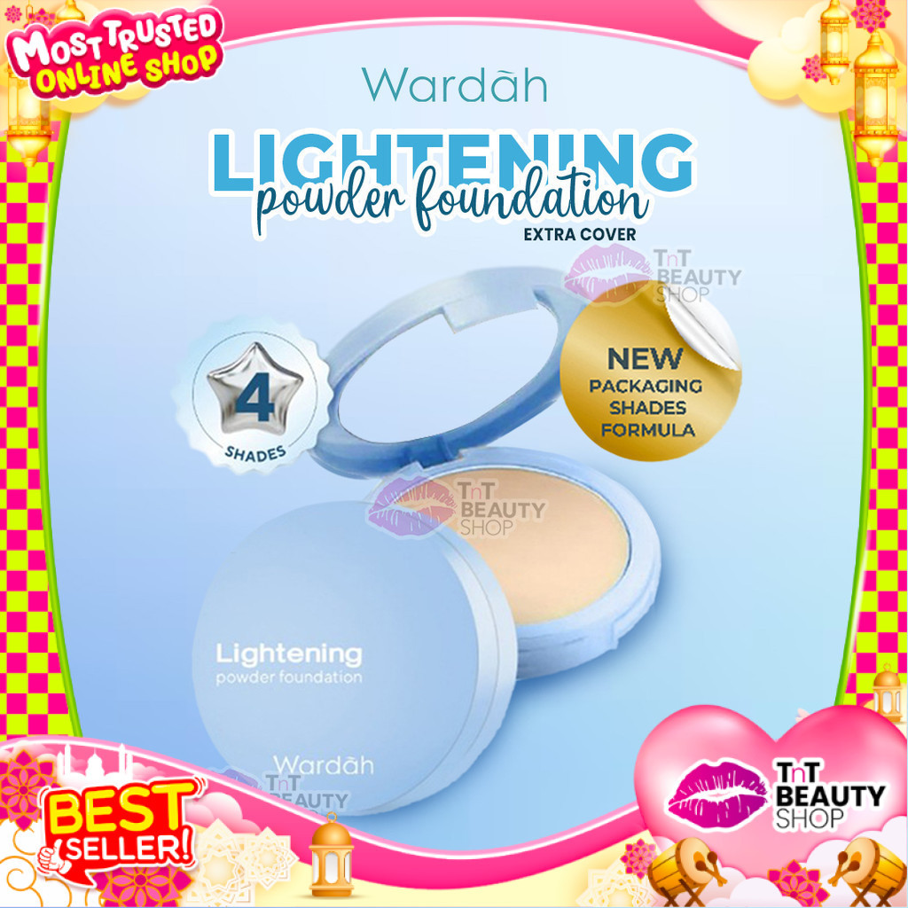 Wardah Lightening Powder Foundation Extra Cover 10g - Bedak Padat | SPF 22 | TnT Beauty Shop