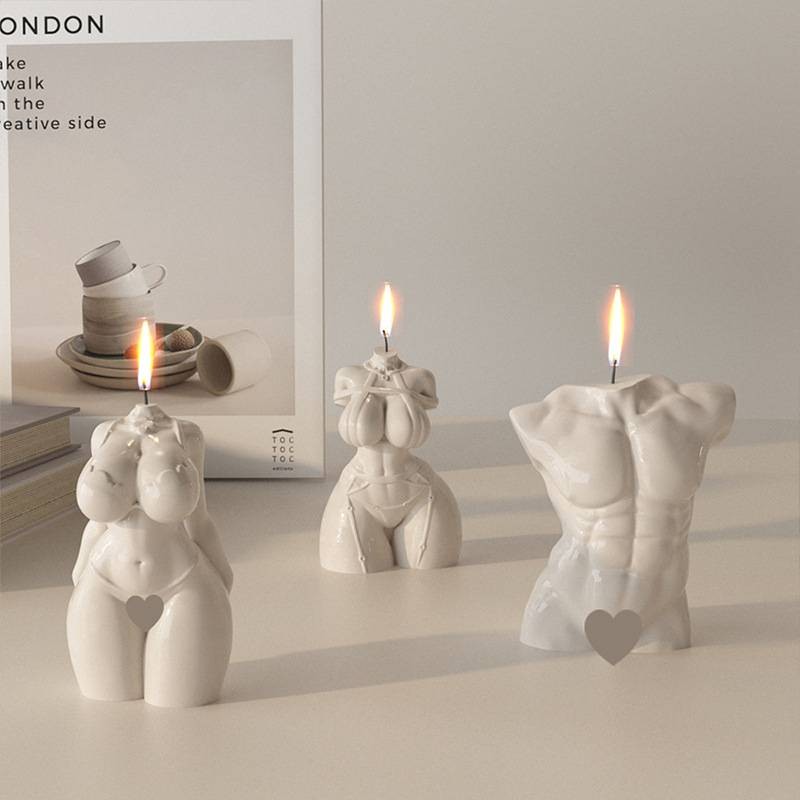 

Naked Body Silicone Mold Candle Studio Handicraft Craftsman Candle Silicone Mold DIY Male and Female Bust Epoxy Plaster Mold