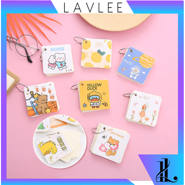 

LAVLEE - S6339 Notes Mini Kartun Lucu / Notepad Ring Kartun / Notepad Portable / Memo Karakter / Student Ring Notepad / Office Memo