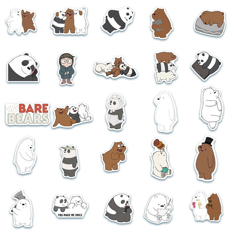 

Stiker Bare Bear Beruang Sticker Beruang Eklusif Waterproof