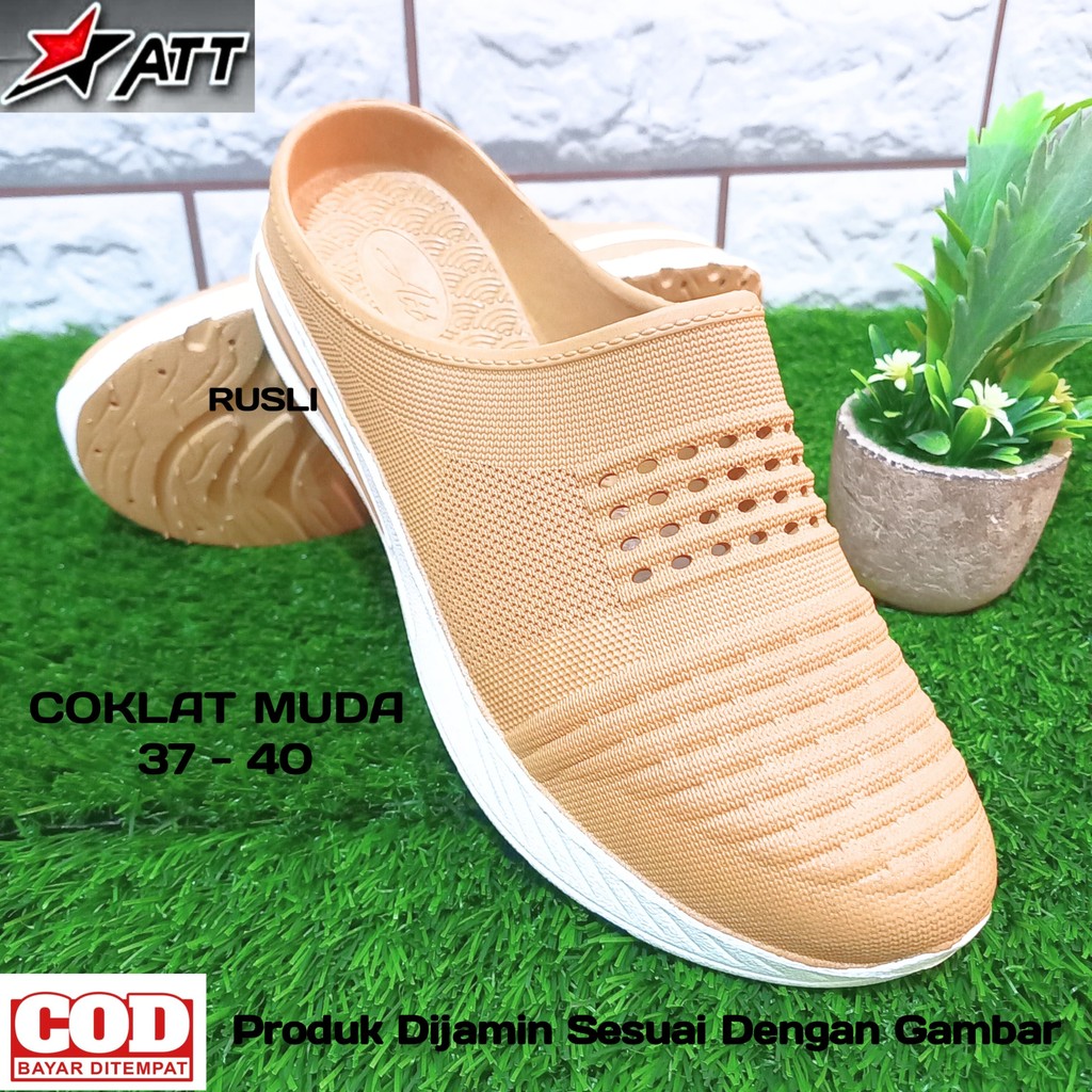 (COD) Sepatu Sandal Karet Wanita Slip On ATT 821