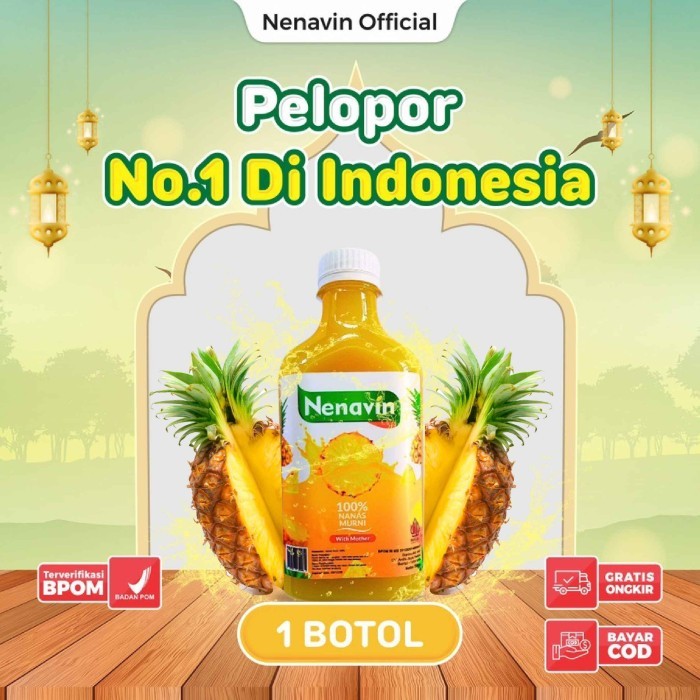 

Cuka Nanas Nenavin Atasi Gula Darah 100% Halal Bpom Original - 1 Botol