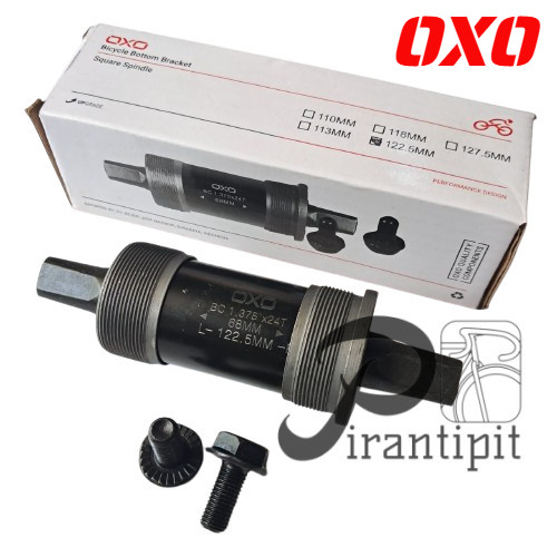 BB OXO Kotak Bearing BB-04 113 122,5 127,5 mm Black / BB kotak Bottom Bracket Crank model Lama Jadul