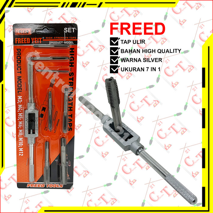 Alat Pembuka Baut Patah Slek Dol / Tap Drat 8 Pcs Freed