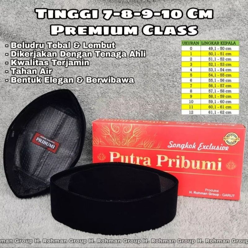 Peci Kopiah Songkok Hitam Tinggi 7 cm 8 cm 9 cm Polos Ac Tebal Halus Lembut Kopiah Songkok Pria Peci