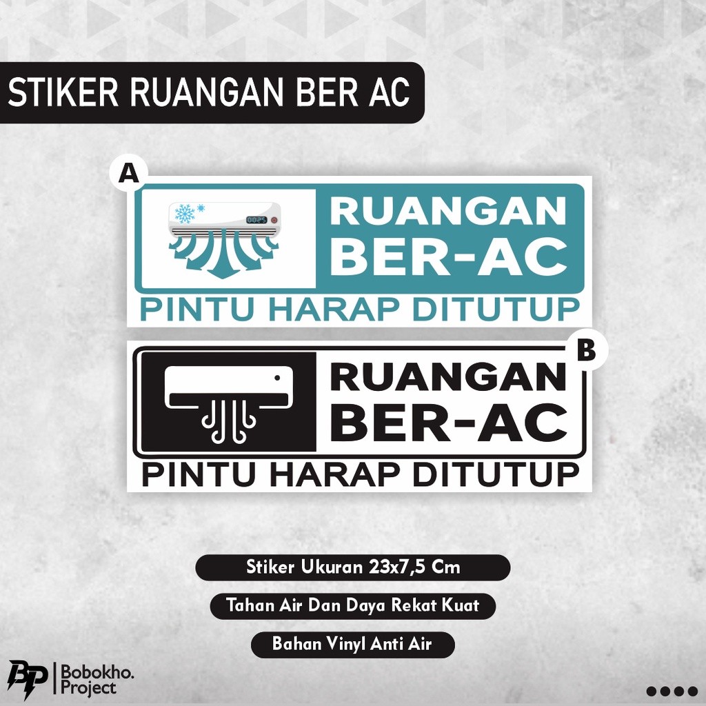 

Sticker Ruangan Ber Ac pintu harap ditutup / Stiker Ruangan AC