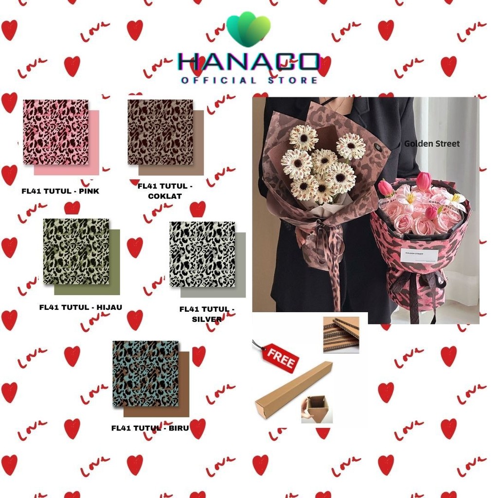 

HANACO - FL40 KUDA FL41 TUTUL Kertas Bunga Paper Buket Motif Cellophane