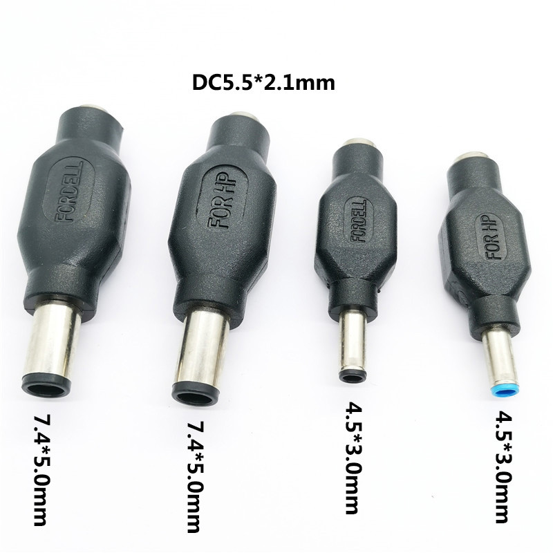 1pcs DC5.5*2.1mm female to 4.5 x 3.0mm/7.4x5.0mm DC Male  Power Plug Jack Adapter Connector Adapter 