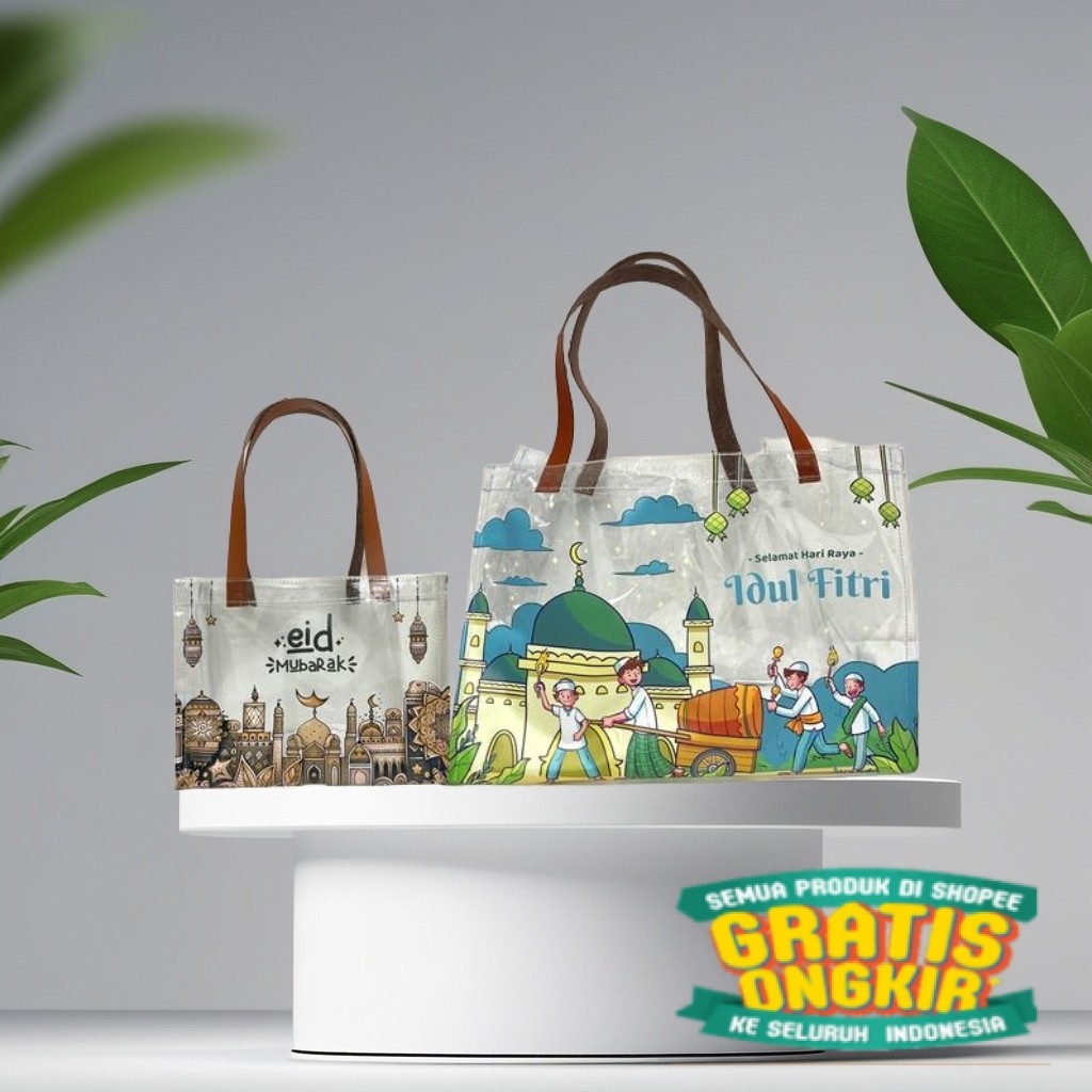 

Tas Hampers Premium Custom Nama dan Logo Perusahaan , Packaging Hampers Lebaran Mika Tebal 0.3mm -Totetales/ New kado