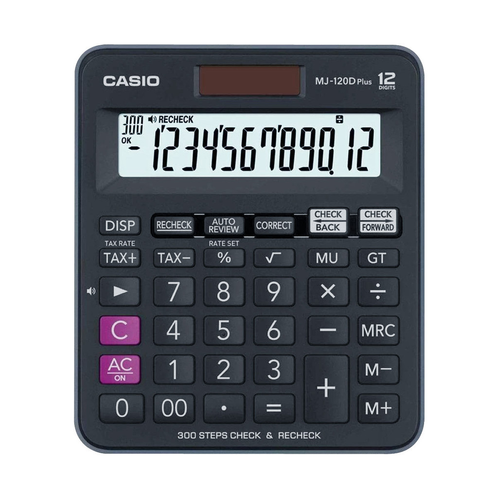 

Kalkulator Dasar 12 Digit Kalkulator Casio MJ-120D Plus Calculator Desktop