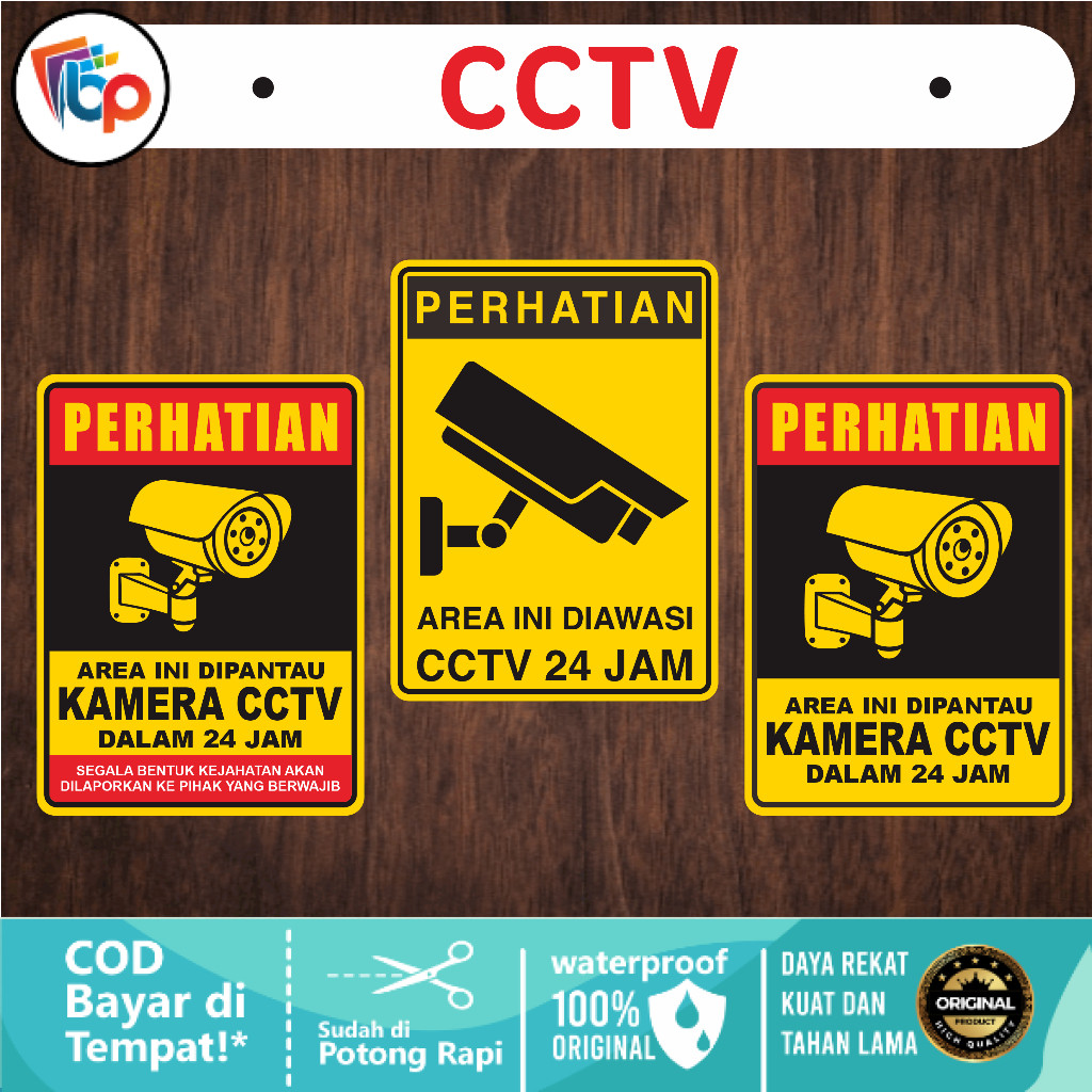 

Stiker Vinyl Cctv Besar Glossy + Cut