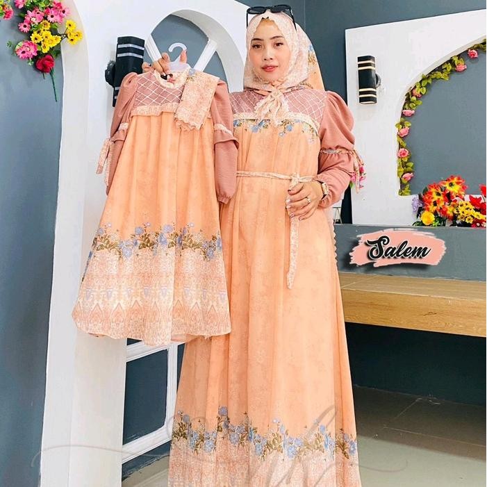 DRESS NK Bisa Couple Ibu & Anak Perempuan FASHION MUSLIM REKOMENDASI GAMIS LEBARAN 2024 MEWAH KEKINI