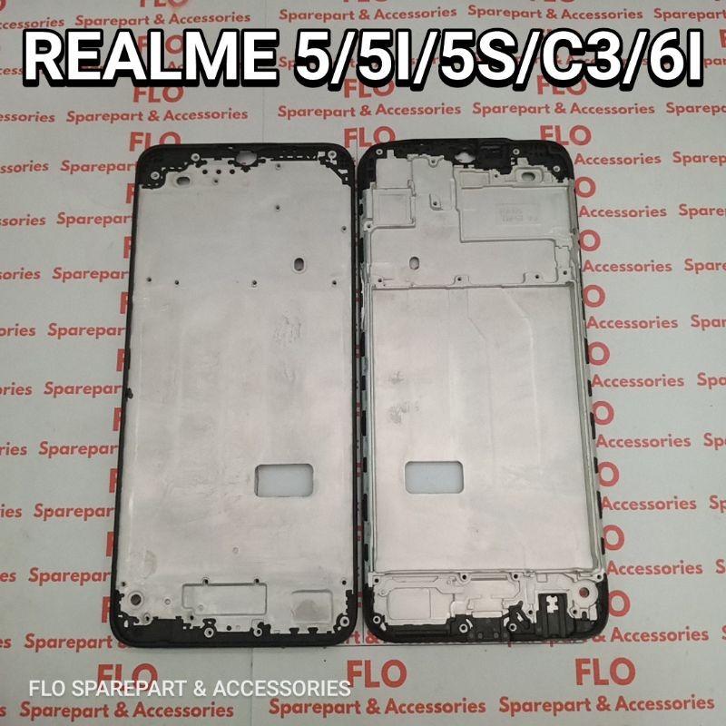 FRAME BEZZEL TULANG TENGAH DUDUKAN LCD REALME 5/5I/3/6I