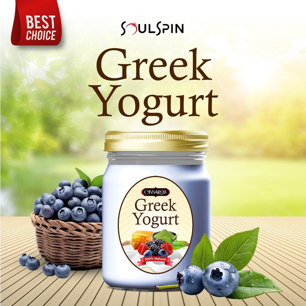 

Cinnaroll Greek Yogurt - Blueberry (with Live Active Probiotics - Yoghurt) 500gr