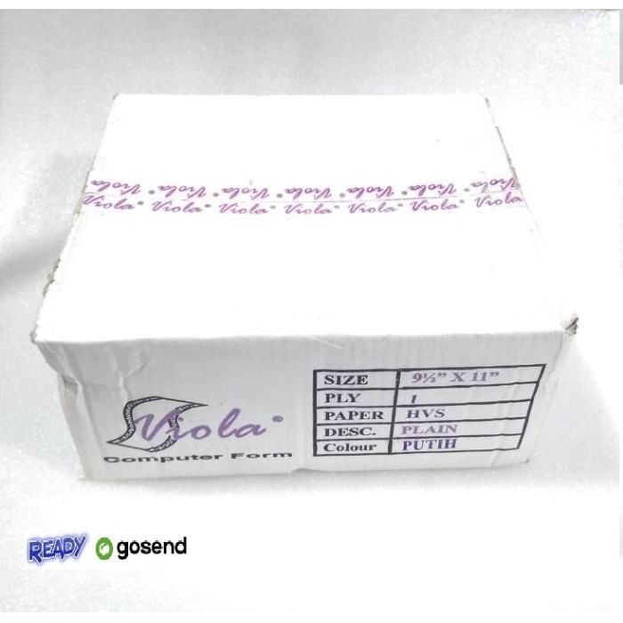 

Continuous Form 1 ply Kertas Print Dot matrik Epson Lubang Samping HVS Nota Faktur Kontiniu Letter Kwarto Quarto 9.5x11 in