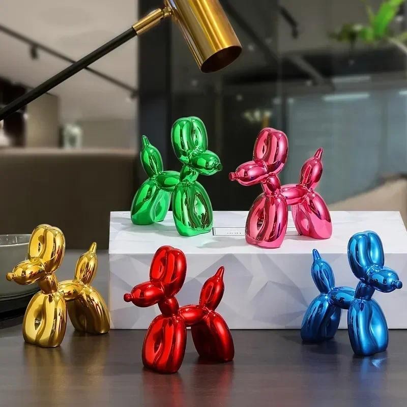 

Nordic Balloon Dog Sculpture Resin Animal Dog Statue Sculptures and Figurines Crafts Home Decoration Room Desktop Accessories