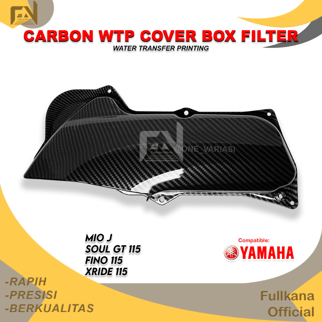 FULLKANA CARBON - COVER TUTUP BOX FILTER CARBON MIO J MIO GT FINO 115 X RIDE 115 CARBON BERKUALITAS