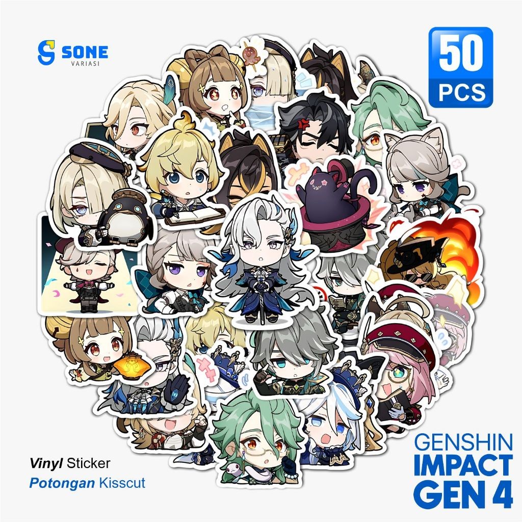 

Sticker Anime Genshin Impact Paper Vinyl Dekorasi Laptop Koper Tumbler DIY