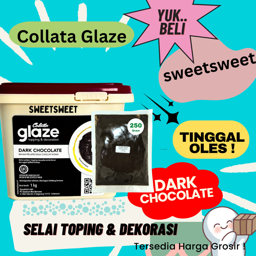 

Sweetsweet Colatta Glaze REPACK 250 g | Topping Glazing Untuk Donut All Varian {BISA COD dan Grosir}