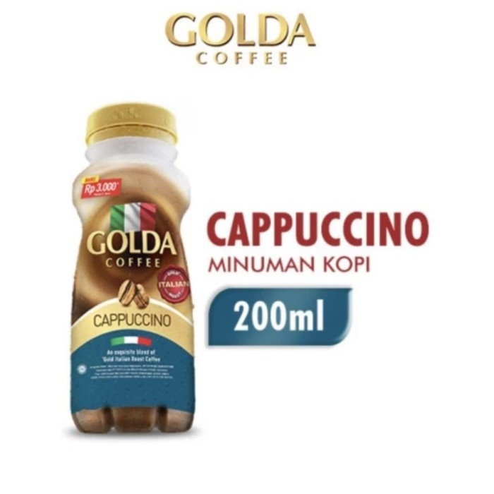 

Golda Coffe Cappuccino Botol 200 ml. 1 pack isi 12 pcs.