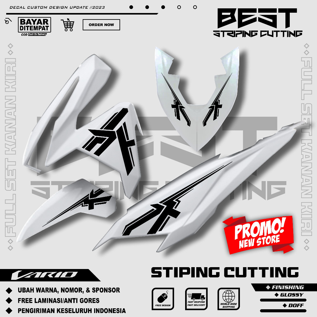 STRIPING VARIO LED OLD 125 - 150 GEN 1 STIKER VARIO SIMPLE