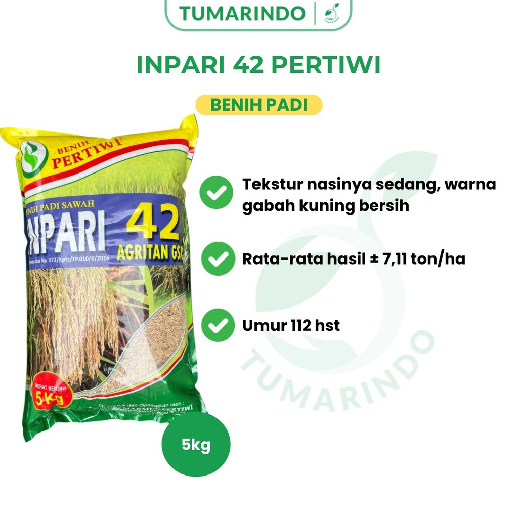 Benih Padi Inpari 42 Pertiwi 5 Kg
