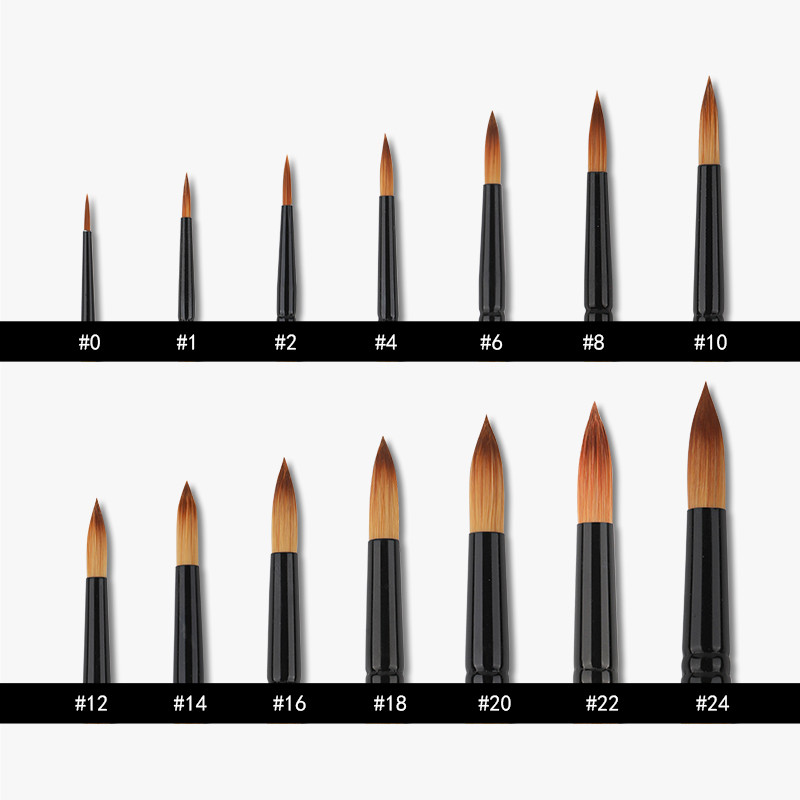 

Artsecret 215R Watercolor Aquarelle Acrylic Brush High Quality Korea Taklon Hair Wooden Handle Stationery Painting Tools