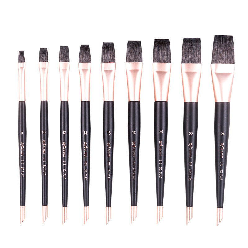 

Artsecret 816F High Quality Squirrel Hair Wooden Handle Art Artistic Painting Brushes For Watercolor Drawing