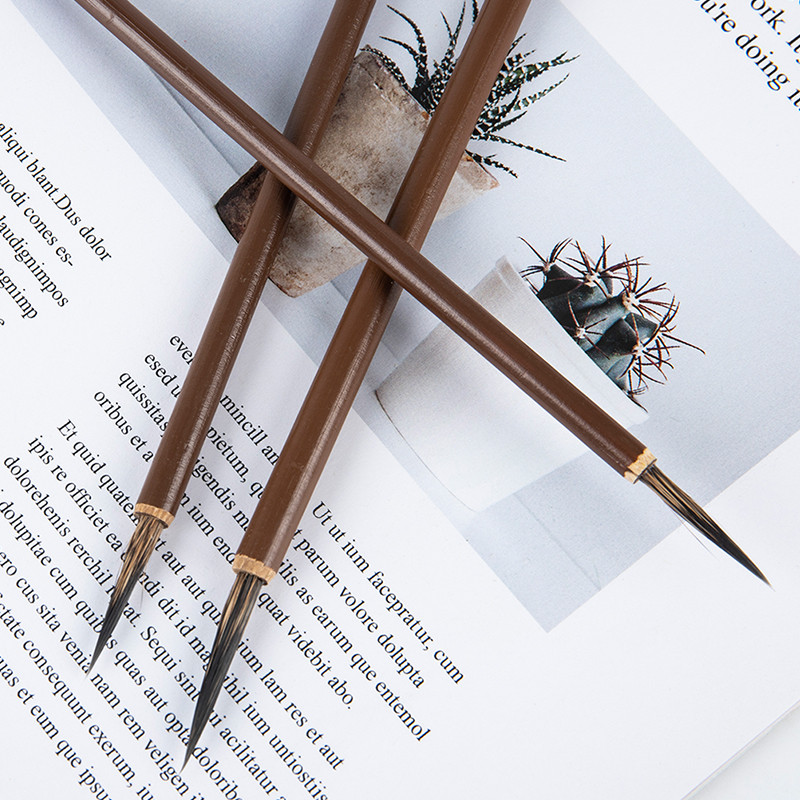 

3pcs 23cmWeasel Hair Hook Line Fine Paint Brush Calligraphy Brush Pen Art Stationary