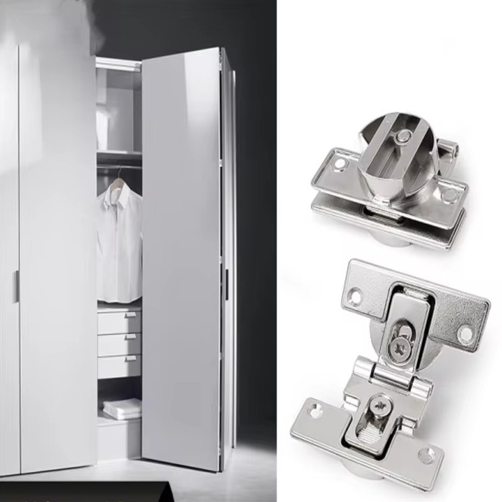 Engsel Pintu Gerbang 180°Adjustable 2 Pintu Lipat Engsel Sudut Lemari Sudut Bifold Engsel Folding Do
