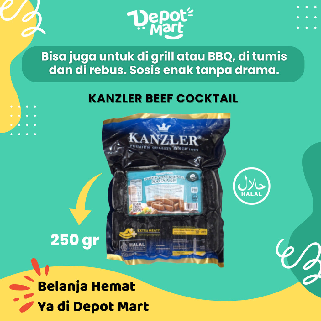 

Sosis Kanzler Beef Cocktail Sausage 250 gr Depot Mart