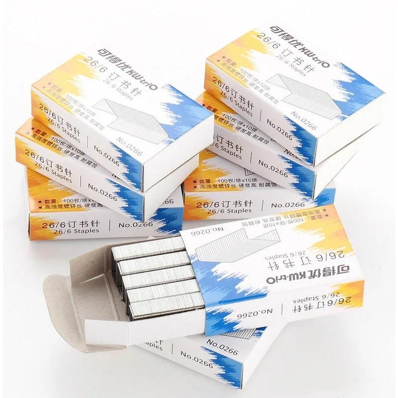 

Normal 26/6 Staples 1000 Count/Box Silver Metal Office Standard Stapler Staples 26 / 6 Binding Machine Office School Supplies