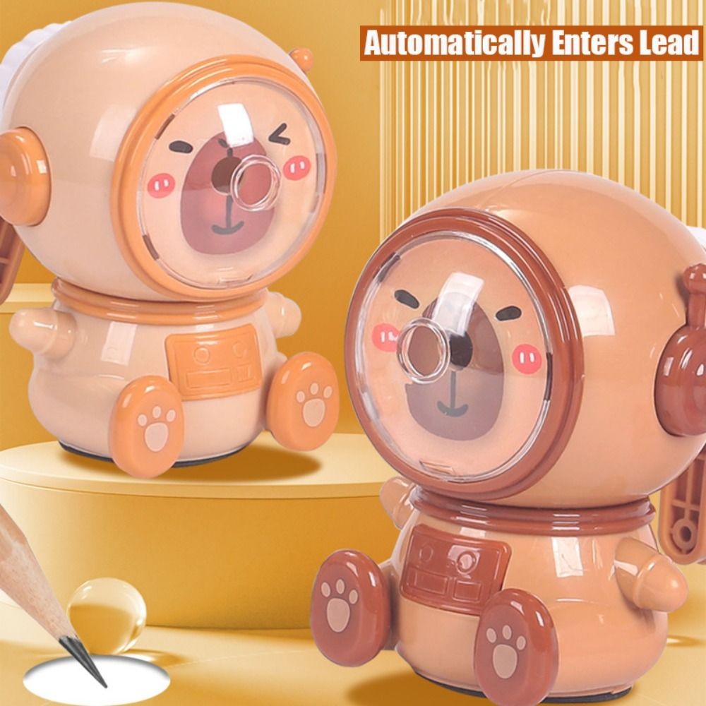 

Hand-cranked Capibara Pencil Sharpener Third Gear Adjustable Automatically Enters Lead Pencil Sharpener Anti Sticking Lead