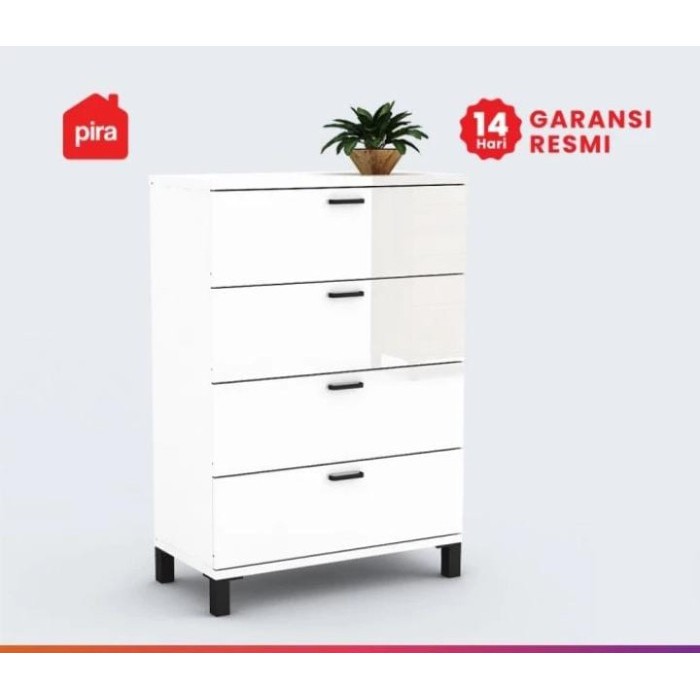 Bavarian Lemari Laci WHITE GLOSSY (VALOR CH4 GL)