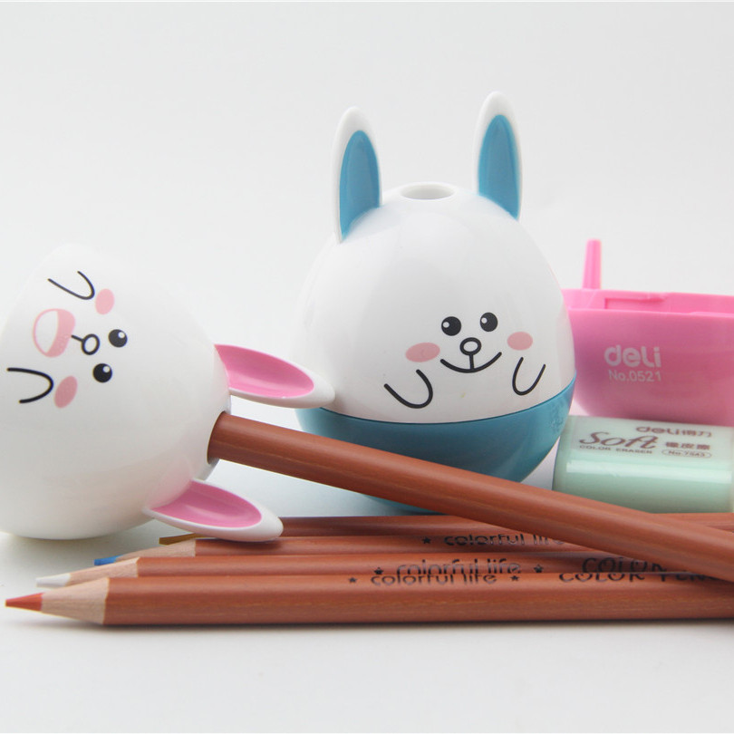 

Deli Creative Kawaii Colorful Mini pencil sharpener Cartoon Cute Cat sacapuntas Student Stationery supplies material escolar