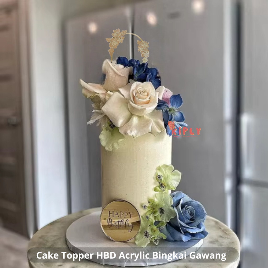 

Cake Topper HBD Acrylic Bingkai Gawang/Topper Kue Desain Ulang Tahun/Dekorasi Pesta Ulang Tahun