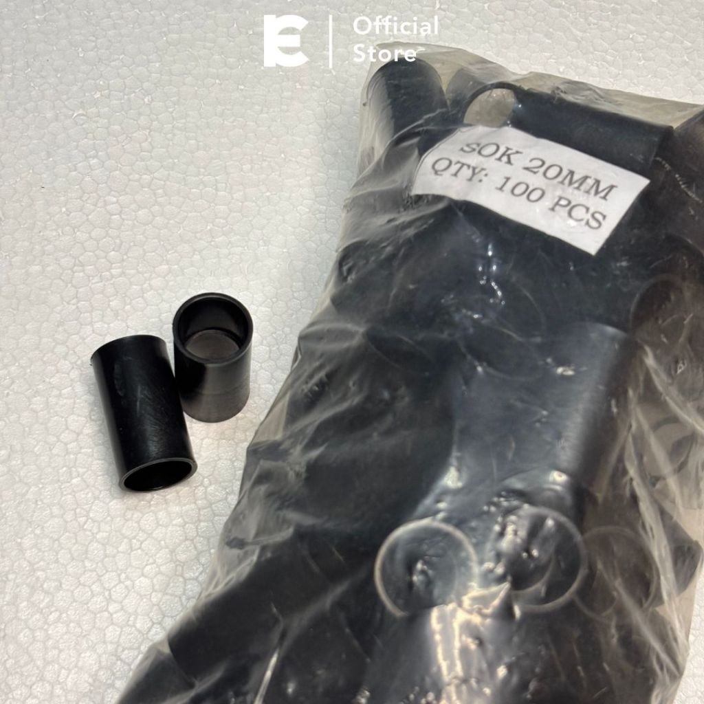 Sok Pipa Listrik 20mm Hitam Sambungan Pipa untuk Instalasi Kabel yang Aman dan Praktis