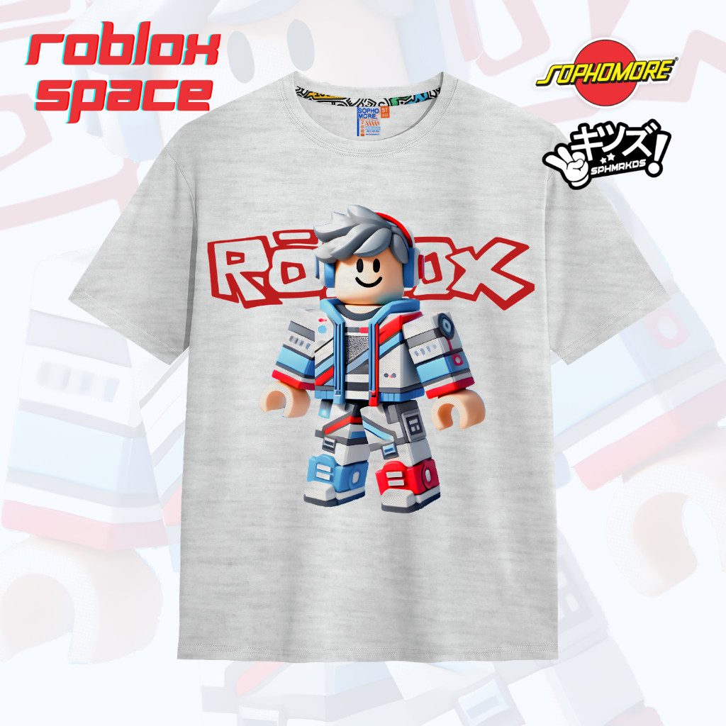 Baju Kaos Atasan Anak Laki Laki Cowok Karakter Game Roblox Space 2-7 Tahun