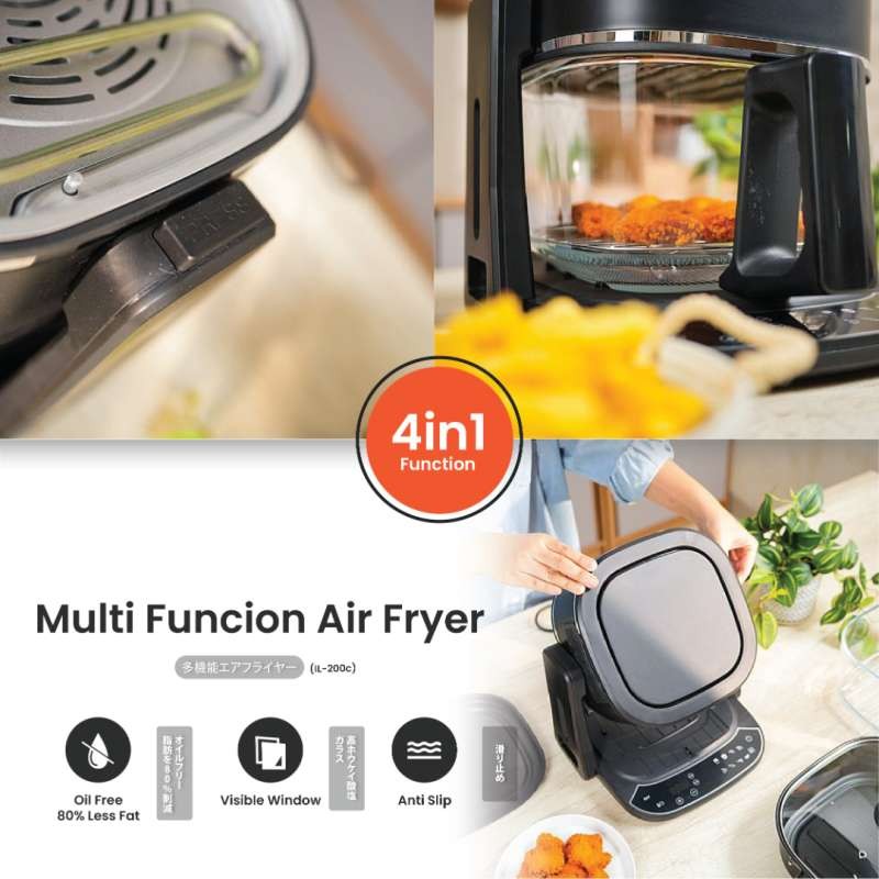 Idealife Electronic - Air Fryer - Air Fryer 4,5 L - IL-200 C