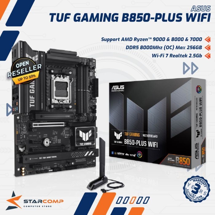 Motherboard Asus TUF GAMING B850-PLUS WIFI ( AMD, AM5, B850, DDR5, PCIE 5 ) Mainboard Mobo