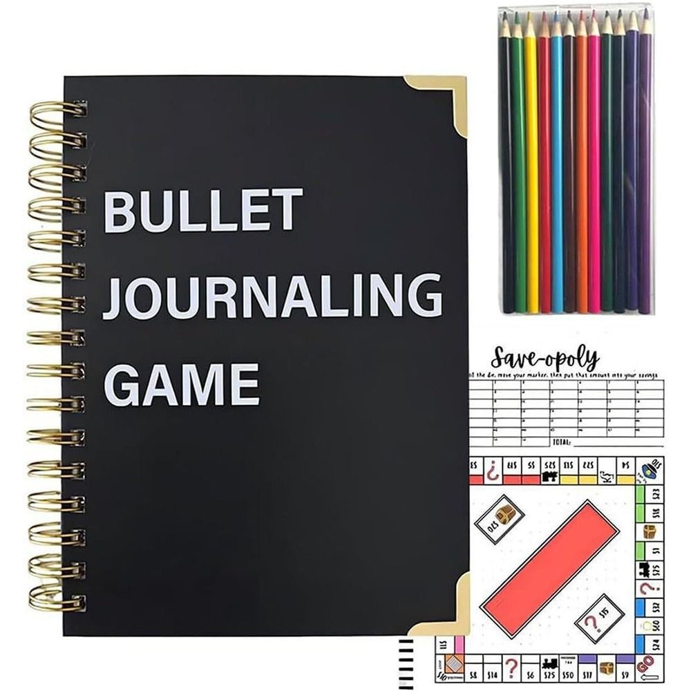 

Paper Bullet Jornaling Game Notebook Budgeting Interactive Savings Challenge Planning Notebook