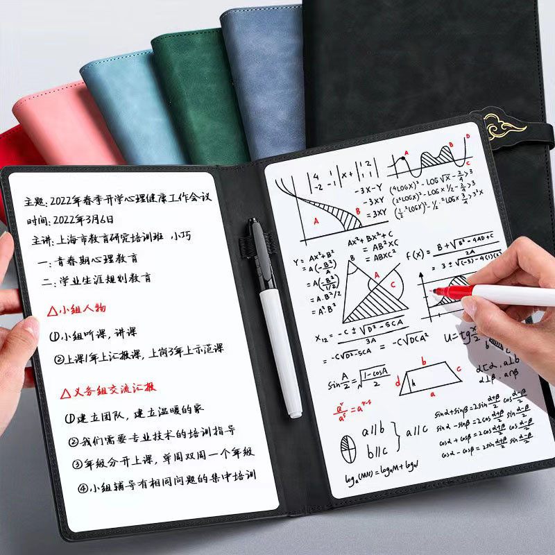 

A5 Reusable White Paper Notebook Draft This Whiteboard Notepad Leather Memorandum Erasable Student Recommendation
