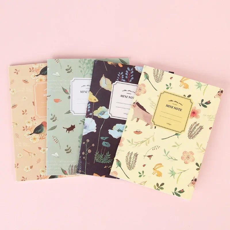 

Bview Art 4 Pcs Creative Notebook 8.5*12cm Cute Small Notepad 32 Pages Small Book Small Gift Cartoon