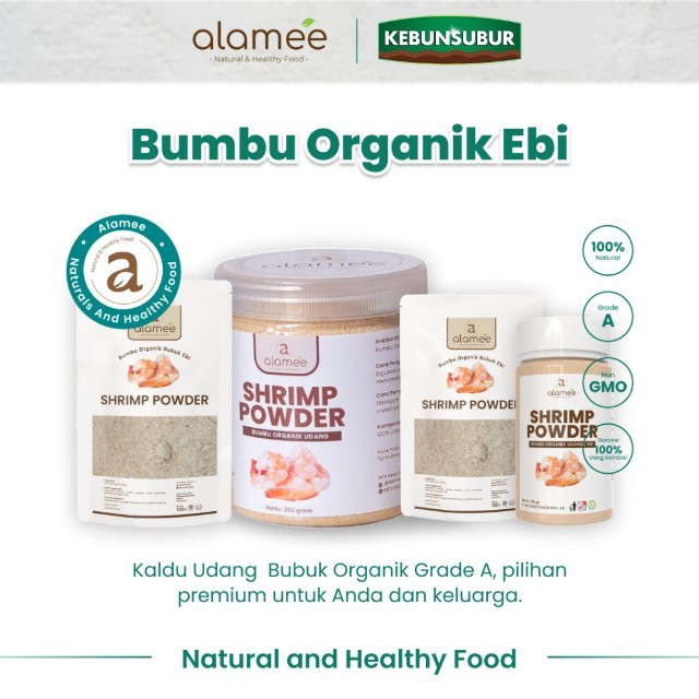 

ALAMEE Ebi Bubuk Kering Halus Udang Bumbu Dapur Organik Shrimp Powder Spice Seasoning kebunsubur kebunsubur kebunsubur