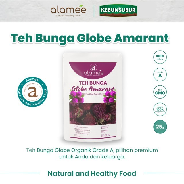 

ALAMEE Teh Bunga Globe Amaranth Kering Tea Herbal Organik Dried Flower 25gr Premium kebunsubur