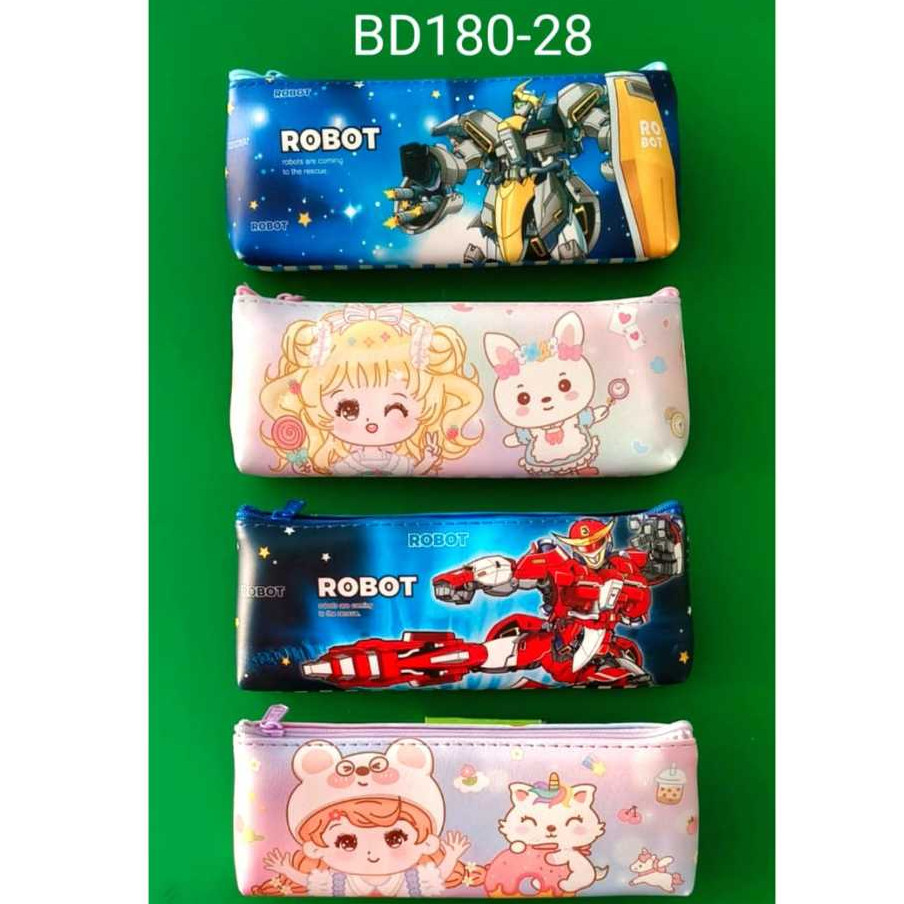 

Kotak Pensil / Pencil Case Kulit Sleting Fancy