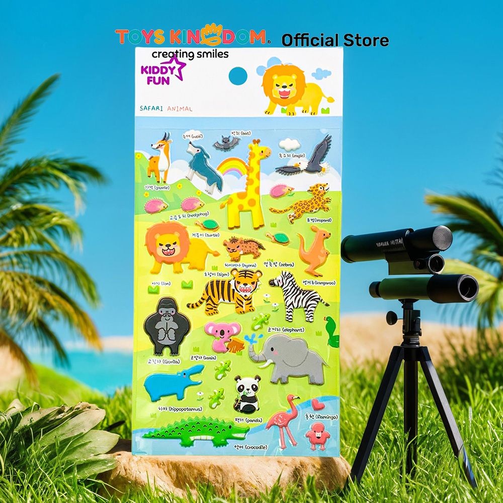 

Toys Kingdom Kiddy Fun Funny Stiker Play Safari Animal - Mix Stiker Dekoratif Lucu Cute Stickers Deco Sticker Pack Journal Book