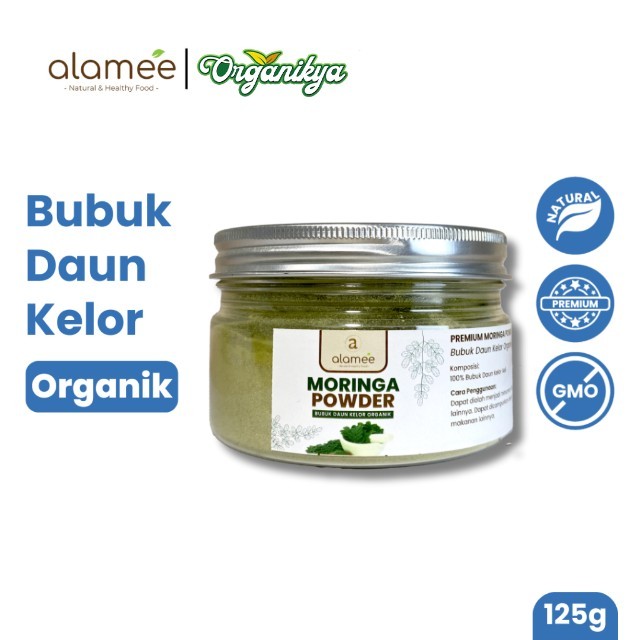 

ALAMEE Bubuk Minuman Daun Kelor Moringa Powder Serbuk Daun Kelor Herbal Tanpa Gula 125gr organikya
