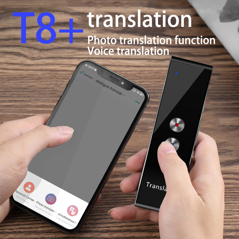 

T8+ Voice Translator Wifi 96 Languages Long Standby Time Offline Available Traveling Abroad APP Photo Translation